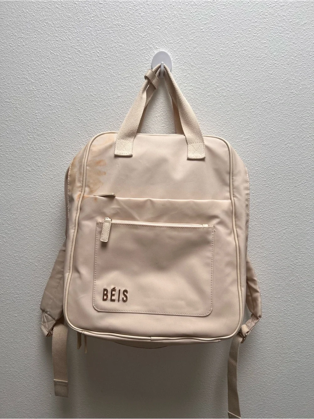 Beis The Expandable Backpack  in Beige
